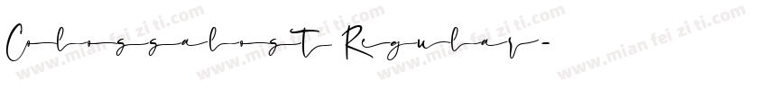 Colossalost Regular字体转换